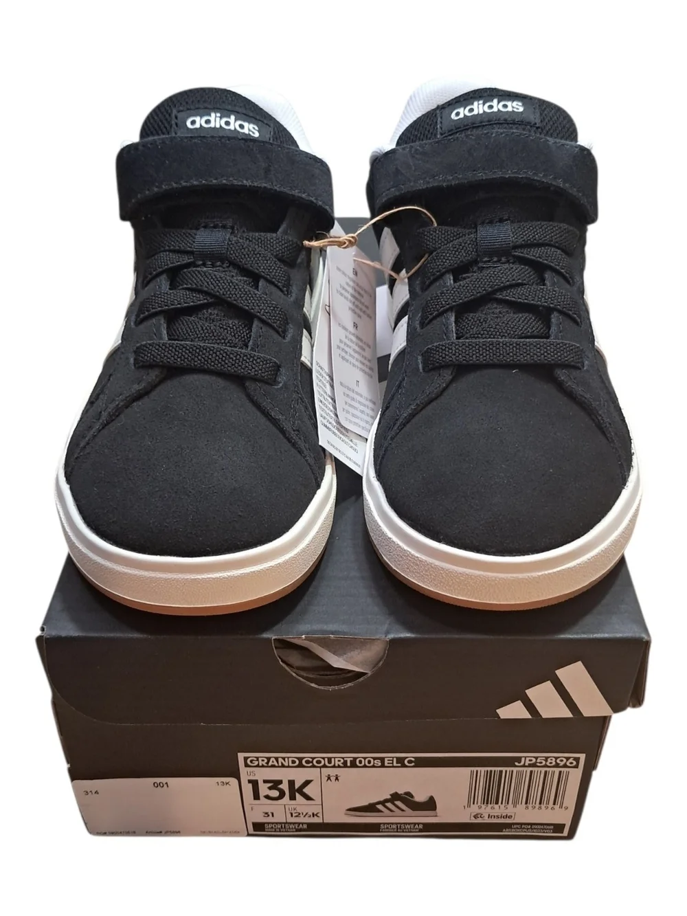 NWT Adidas Grand Court 00s Shoes Kids - Black/White - Multisize